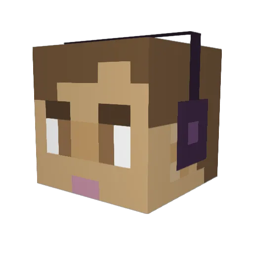 WhiteOut0730 Minecraft avatar head, 3D render