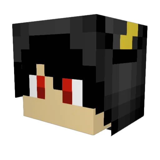WhitePaw3 Minecraft avatar head, 3D render