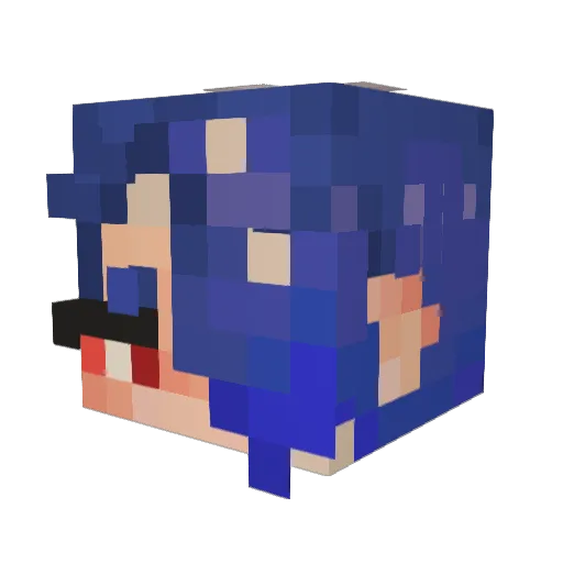 WhitePikmin21 Minecraft avatar head, 3D render
