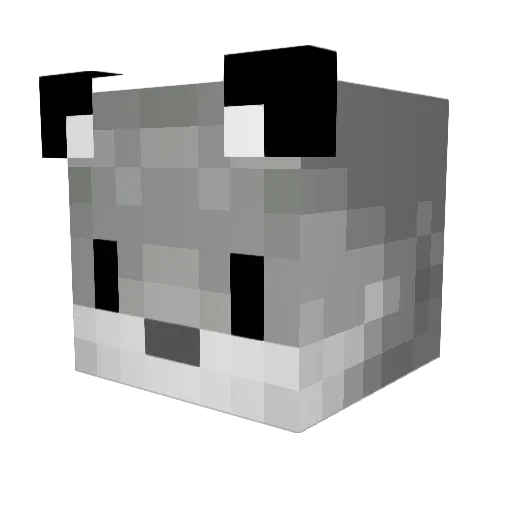 WhitePlayz Minecraft avatar head, 3D render
