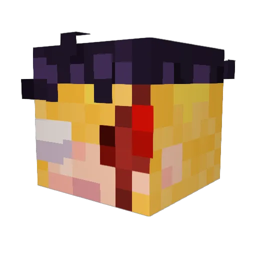 WhiteRabbit54 Minecraft avatar head, 3D render
