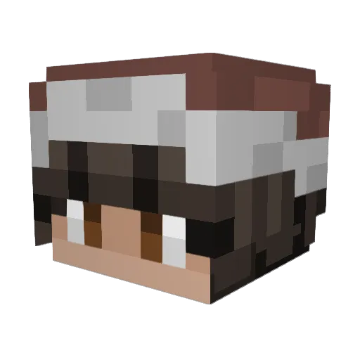 WhiteRic374 Minecraft avatar head, 3D render