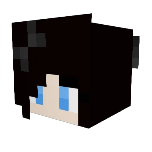 WhiteRose0808 Minecraft avatar head, 3D render