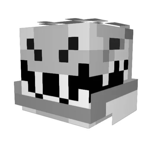 WhiteSerpent Minecraft avatar head, 3D render
