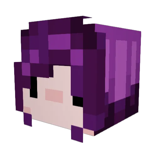 WhiteShadow3478 Minecraft avatar head, 3D render