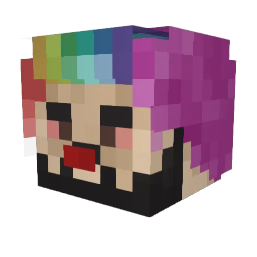WhiteShowPower Minecraft avatar head, 3D render