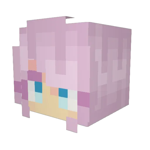 WhiteSisterRam Minecraft avatar head, 3D render