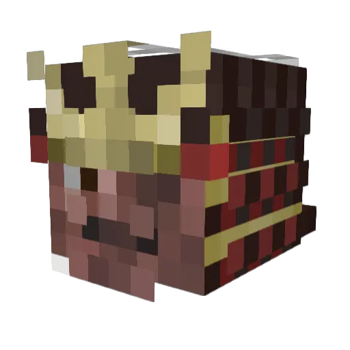 WhiteSkids Minecraft avatar head, 3D render