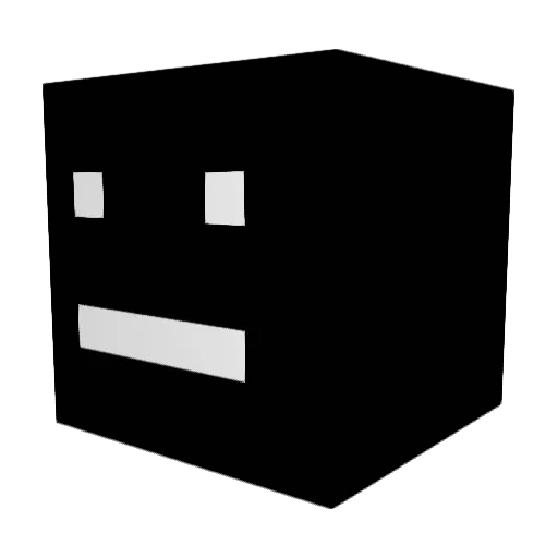 WhiteSmilee Minecraft avatar head, 3D render
