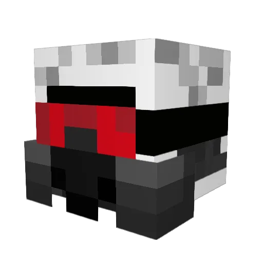 WhiteSnakee Minecraft avatar head, 3D render