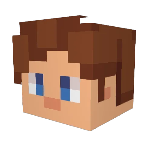 WhiteSode17 Minecraft avatar head, 3D render