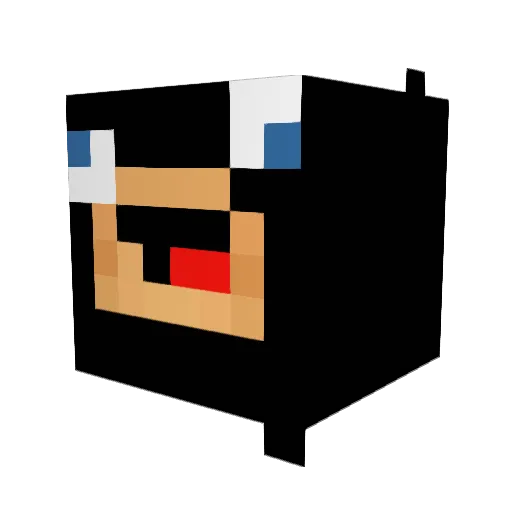 WhiteStagg1 Minecraft avatar head, 3D render