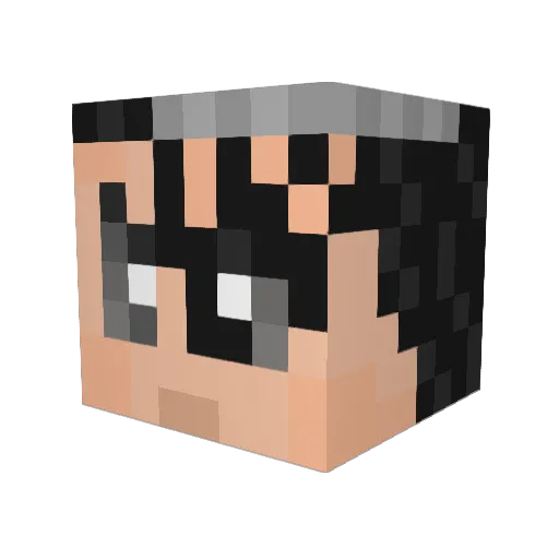 WhiteStar_1 Minecraft avatar head, 3D render