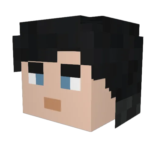 WhiteStormMaster Minecraft avatar head, 3D render