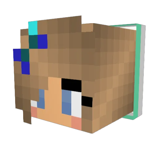 WhiteSwan13 Minecraft avatar head, 3D render