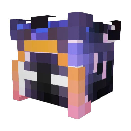 WhiteTiger10 Minecraft avatar head, 3D render