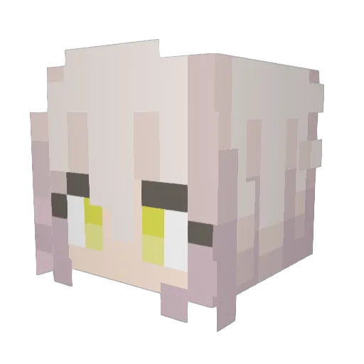 WhiteValentine Minecraft avatar head, 3D render