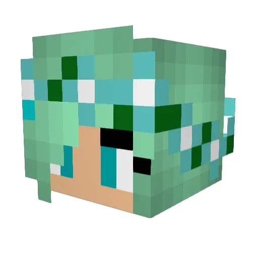 WhiteWarrior1 Minecraft avatar head, 3D render