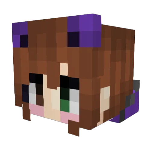 WhiteWolf0710 Minecraft avatar head, 3D render