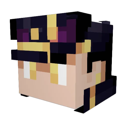 WhiteWolf115 Minecraft avatar head, 3D render