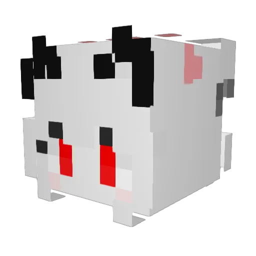 WhiteXoted Minecraft avatar head, 3D render