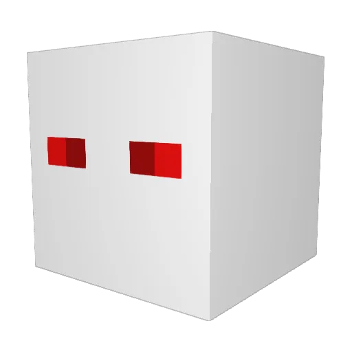 WhiteZR Minecraft avatar head, 3D render