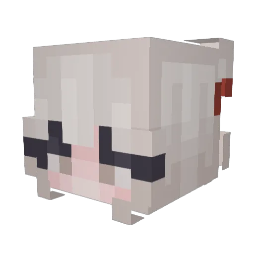 White_0610 Minecraft avatar head, 3D render