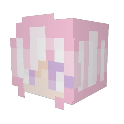 White_Beans Minecraft avatar head, 3D render