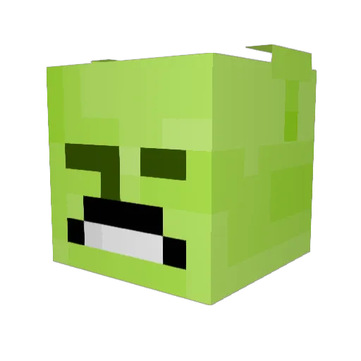 White_Cream Minecraft avatar head, 3D render