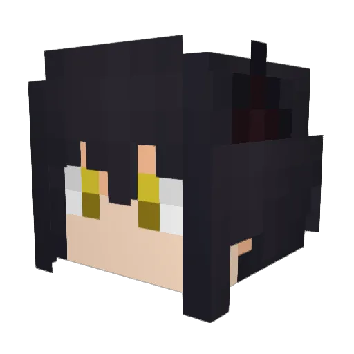 White_Flam Minecraft avatar head, 3D render
