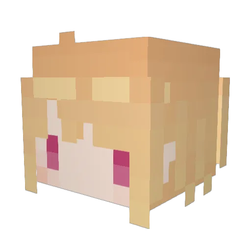White_Holiness Minecraft avatar head, 3D render