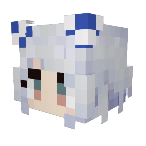 White_Light3933 Minecraft avatar head, 3D render