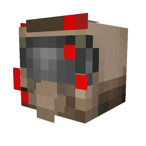 White_Muerte Minecraft avatar head, 3D render