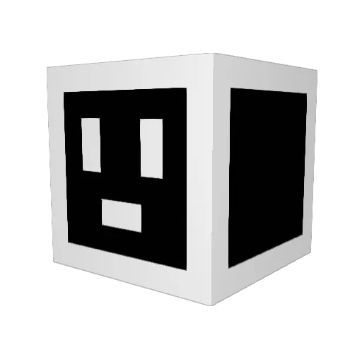 White_Slipper Minecraft avatar head, 3D render