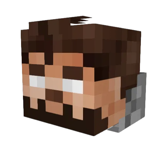 White_grave Minecraft avatar head, 3D render