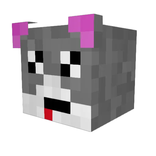 White_lightsaber Minecraft avatar head, 3D render