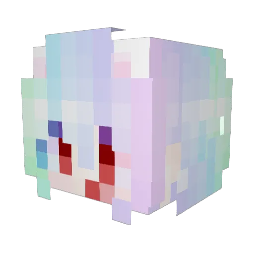 White_raos Minecraft avatar head, 3D render