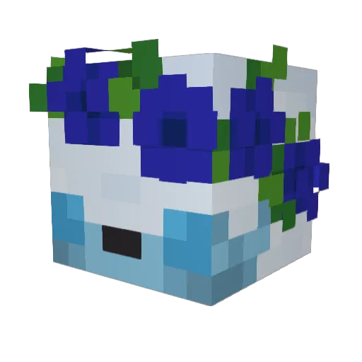 White_security Minecraft avatar head, 3D render