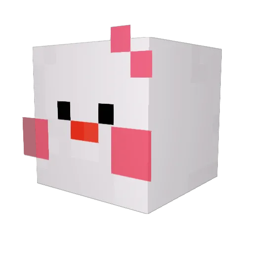 White_snow777 Minecraft avatar head, 3D render