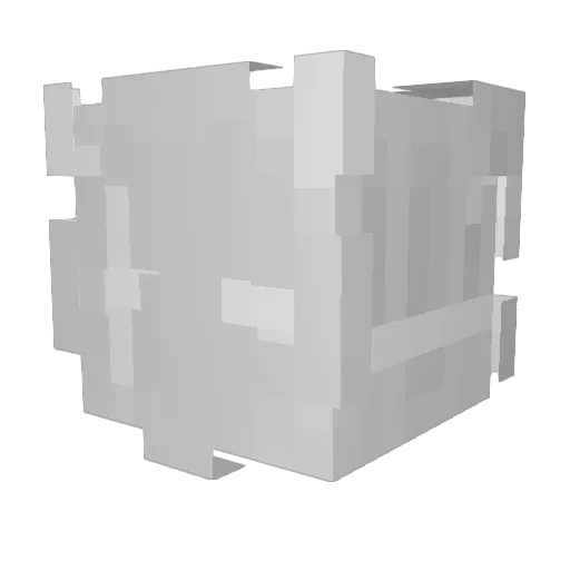 Whiteandblind Minecraft avatar head, 3D render