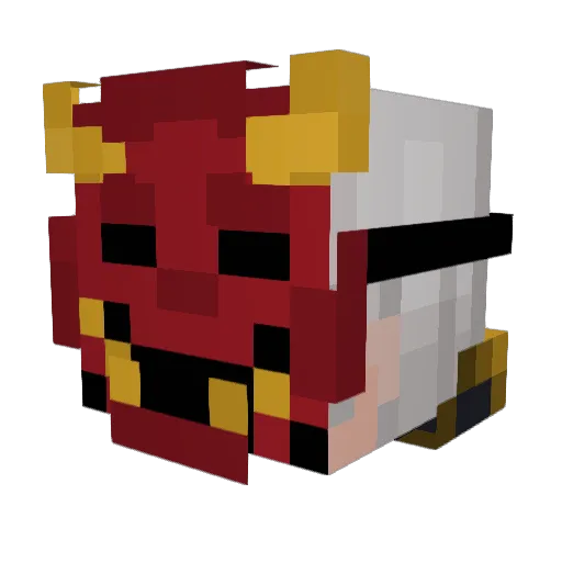 Whiteboishogun Minecraft avatar head, 3D render