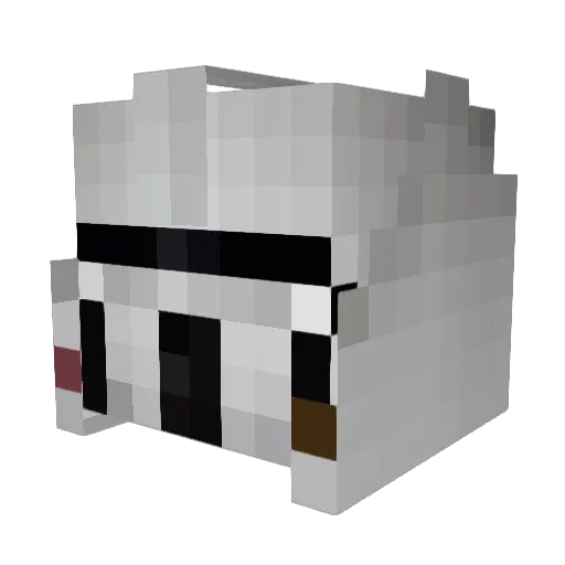 WhitecastlePT Minecraft avatar head, 3D render
