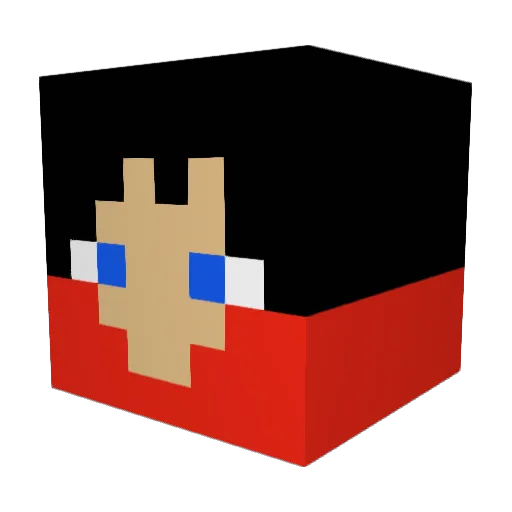 Whitecloud65 Minecraft avatar head, 3D render