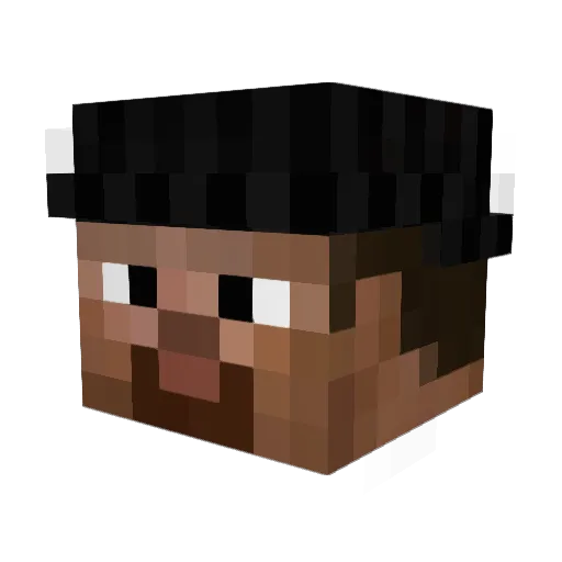 Whitedust91 Minecraft avatar head, 3D render