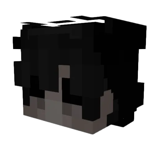 Whitee Minecraft avatar head, 3D render