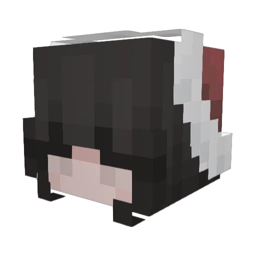 Whiteflower_K Minecraft avatar head, 3D render