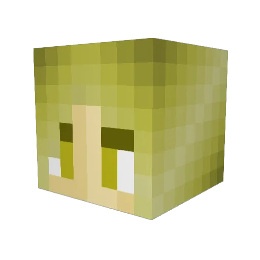 Whitegive13 Minecraft avatar head, 3D render