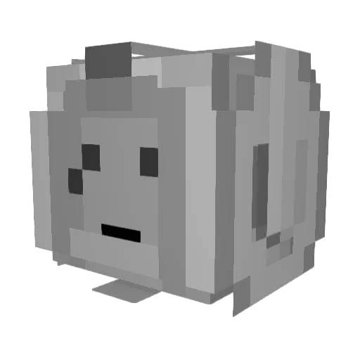 Whitehouseman Minecraft avatar head, 3D render