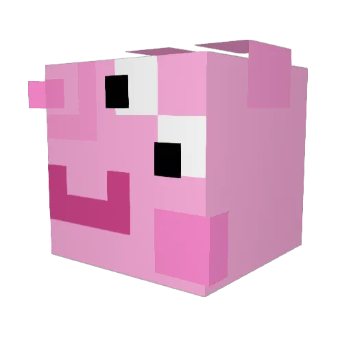 Whitehurricane Minecraft avatar head, 3D render