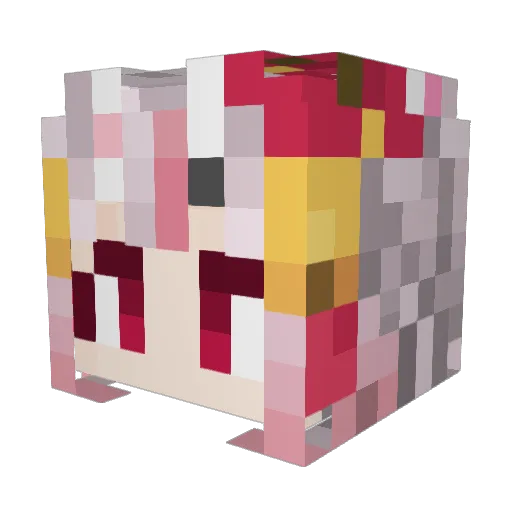 Whiteling0713 Minecraft avatar head, 3D render